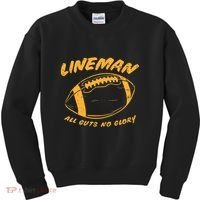 Lineman Guts Glory Funny American Football Gridiron Gift Kids Sweatshirt thumb 0