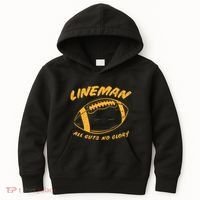 Lineman Guts Glory Funny American Football Gridiron Gift Kids Hoodie thumb 0