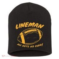Lineman Guts Glory Funny American Football Gridiron Gift Short Acrylic Beanie thumb 0