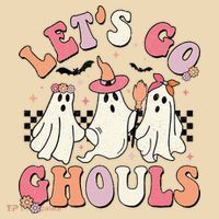 LetS Go Ghouls Halloween Ghost Outfit Costume Tote Bag thumb 4