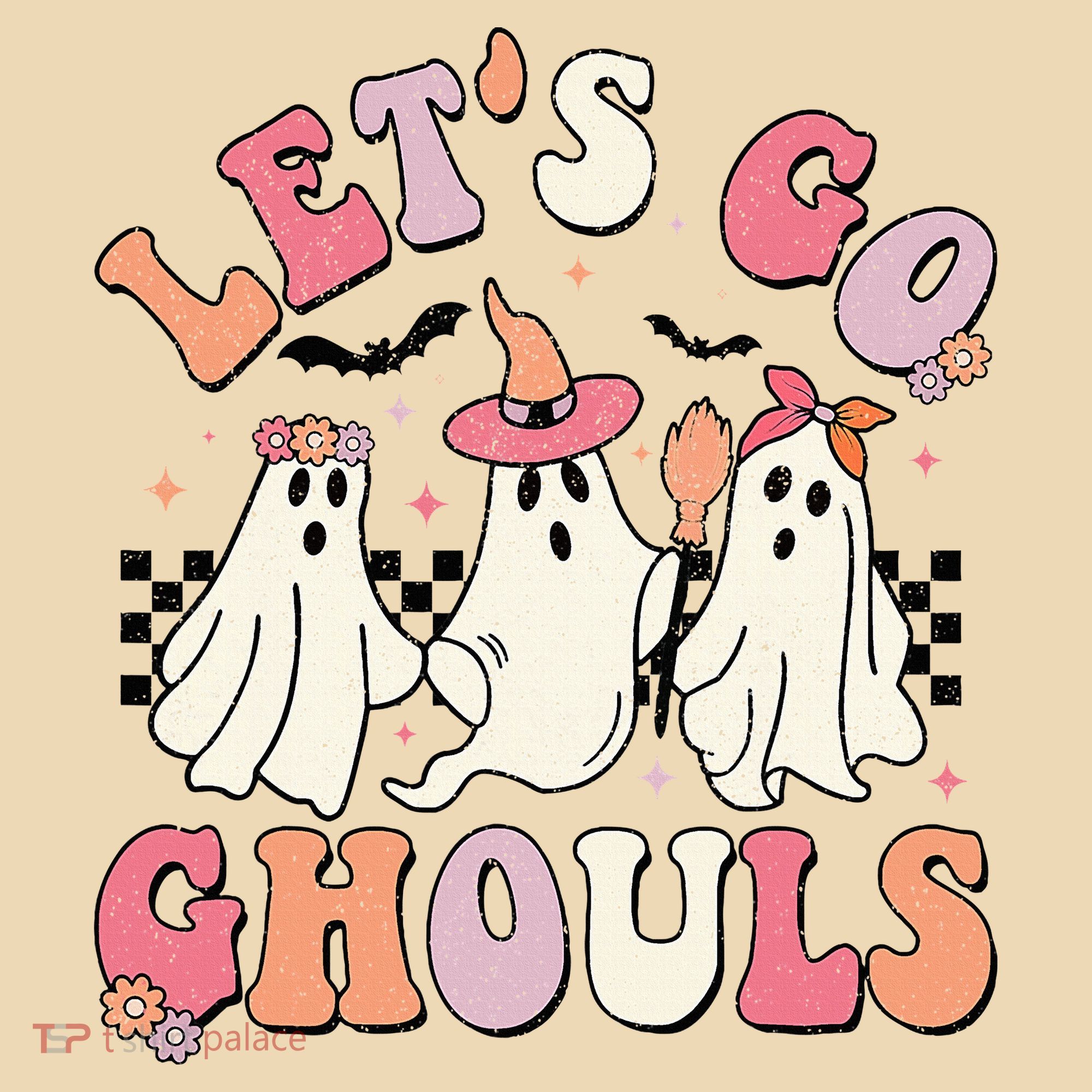 LetS Go Ghouls Halloween Ghost Outfit Costume Tote Bag