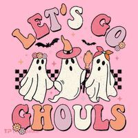 LetS Go Ghouls Halloween Ghost Outfit Costume Coaster thumb 2