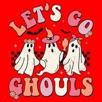 LetS Go Ghouls Halloween Ghost Outfit Costume Santa Hat thumb 1
