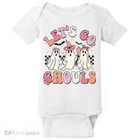 LetS Go Ghouls Halloween Ghost Outfit Costume Baby Bodysuit thumb 0