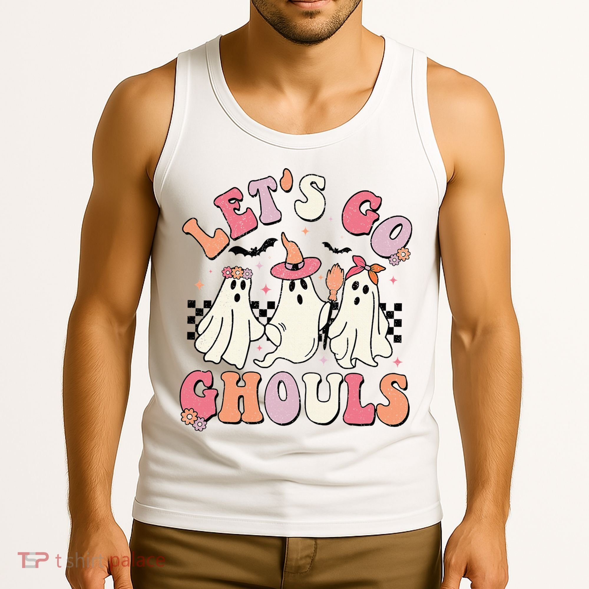 LetS Go Ghouls Halloween Ghost Outfit Costume Tank Top