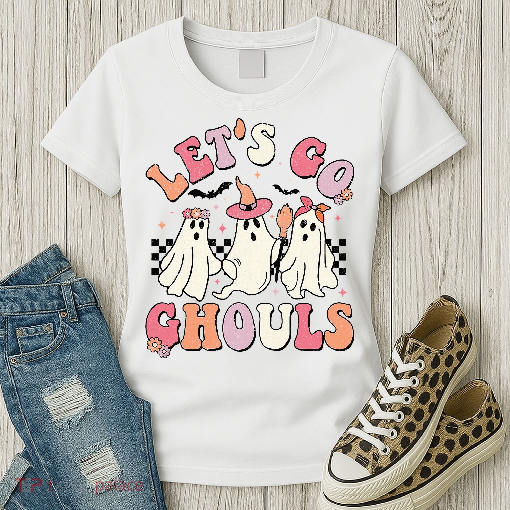 LetS Go Ghouls Halloween Ghost Outfit Costume Women's T-Shirt