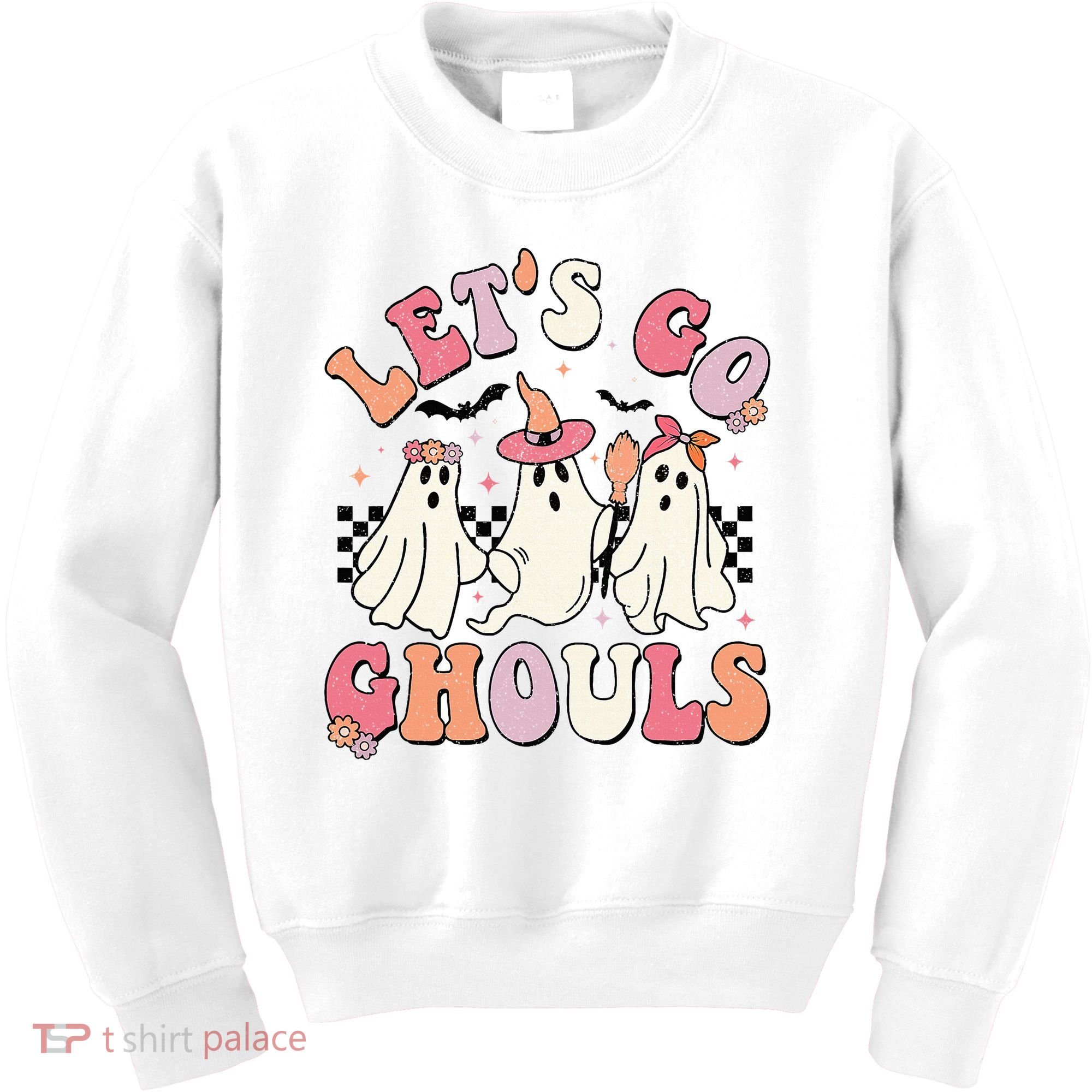 LetS Go Ghouls Halloween Ghost Outfit Costume Kids Sweatshirt