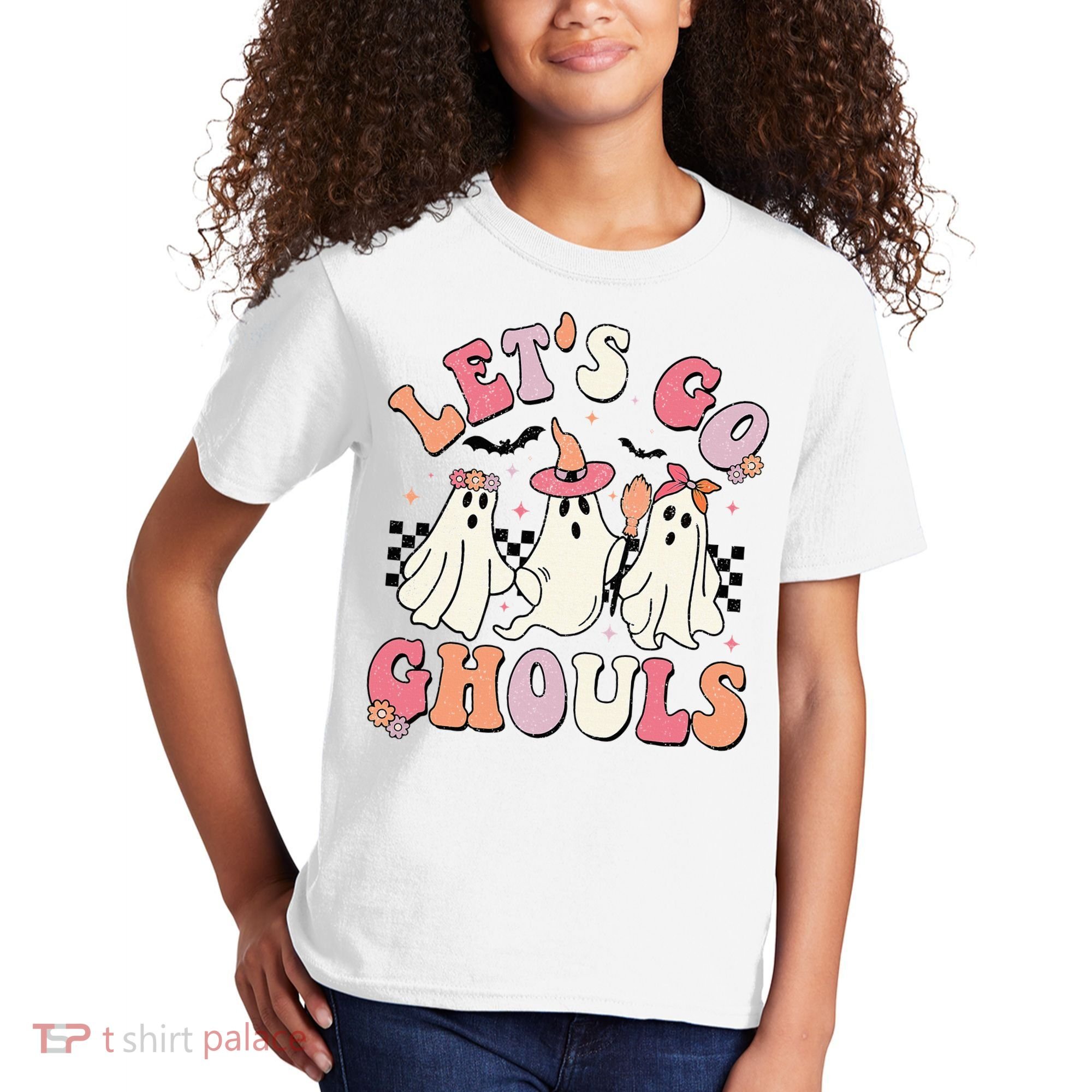 LetS Go Ghouls Halloween Ghost Outfit Costume Kids T-Shirt