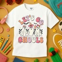 LetS Go Ghouls Halloween Ghost Outfit Costume Kids T-Shirt thumb 3