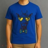 Love Giraffe Glasses Wildlife Wild Animal Gift T-Shirt thumb 3