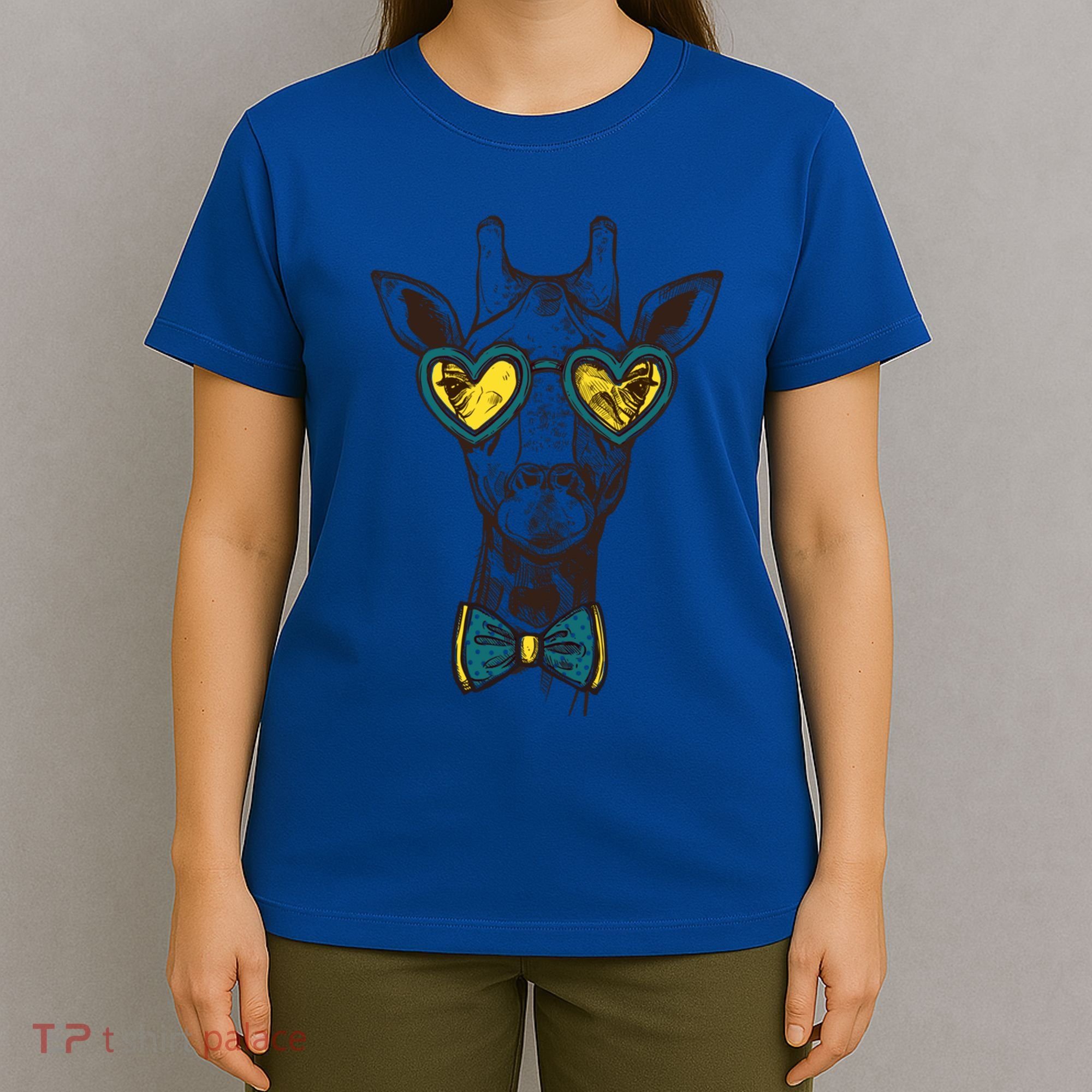 Love Giraffe Glasses Wildlife Wild Animal Gift T-Shirt