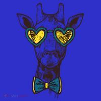 Love Giraffe Glasses Wildlife Wild Animal Gift T-Shirt thumb 7