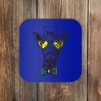 Love Giraffe Glasses Wildlife Wild Animal Gift Coaster thumb 0