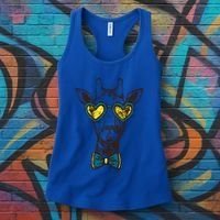 Love Giraffe Glasses Wildlife Wild Animal Gift Women's Tank Top thumb 3