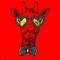 Love Giraffe Glasses Wildlife Wild Animal Gift Santa Hat thumb 1