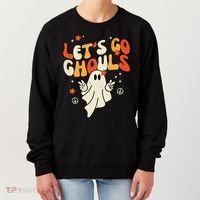 Lets Go Ghouls Ghost Retro Halloween Costume Women's Sweatshirt thumb 0