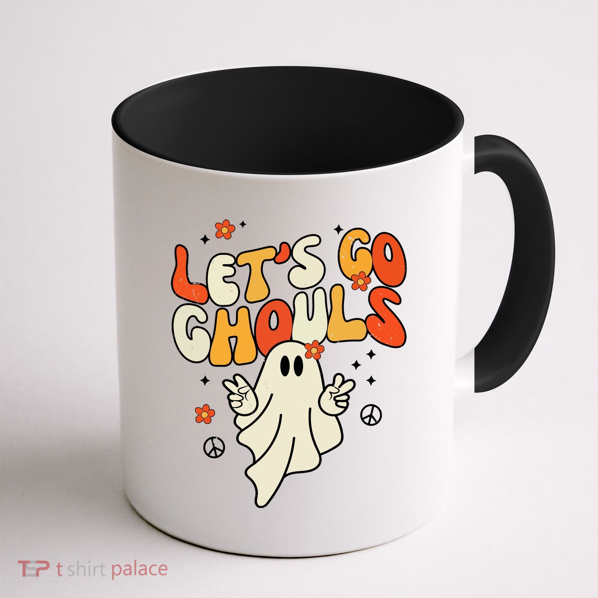 Lets Go Ghouls Ghost Retro Halloween Costume Coffee Mug