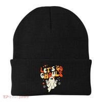 Lets Go Ghouls Ghost Retro Halloween Costume Beanie thumb 0