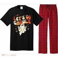 Lets Go Ghouls Ghost Retro Halloween Costume Pajama Set thumb 0