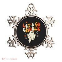 Lets Go Ghouls Ghost Retro Halloween Costume Ornament thumb 0