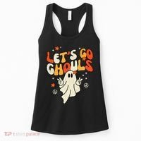 Lets Go Ghouls Ghost Retro Halloween Costume Women's Tank Top thumb 0