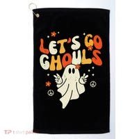 Lets Go Ghouls Ghost Retro Halloween Costume Golf Towel thumb 0