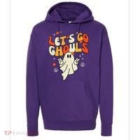 Lets Go Ghouls Ghost Retro Halloween Costume Hoodie thumb 0