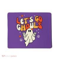 Lets Go Ghouls Ghost Retro Halloween Costume Mousepad thumb 0