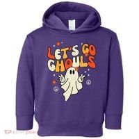 Lets Go Ghouls Ghost Retro Halloween Costume Toddler Hoodie thumb 0
