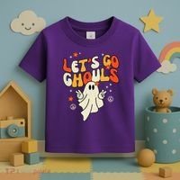 Lets Go Ghouls Ghost Retro Halloween Costume Toddler T-Shirt thumb 3