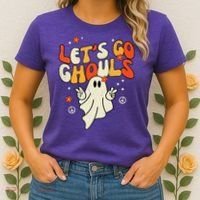 Lets Go Ghouls Ghost Retro Halloween Costume Women's T-Shirt thumb 2