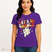 Lets Go Ghouls Ghost Retro Halloween Costume Women's T-Shirt thumb 4