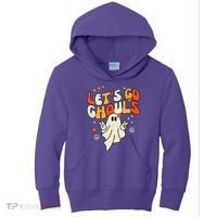 Lets Go Ghouls Ghost Retro Halloween Costume Kids Hoodie thumb 0
