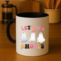 Lets Go Ghouls Cute Halloween Girl Squad Coffee Mug thumb 4