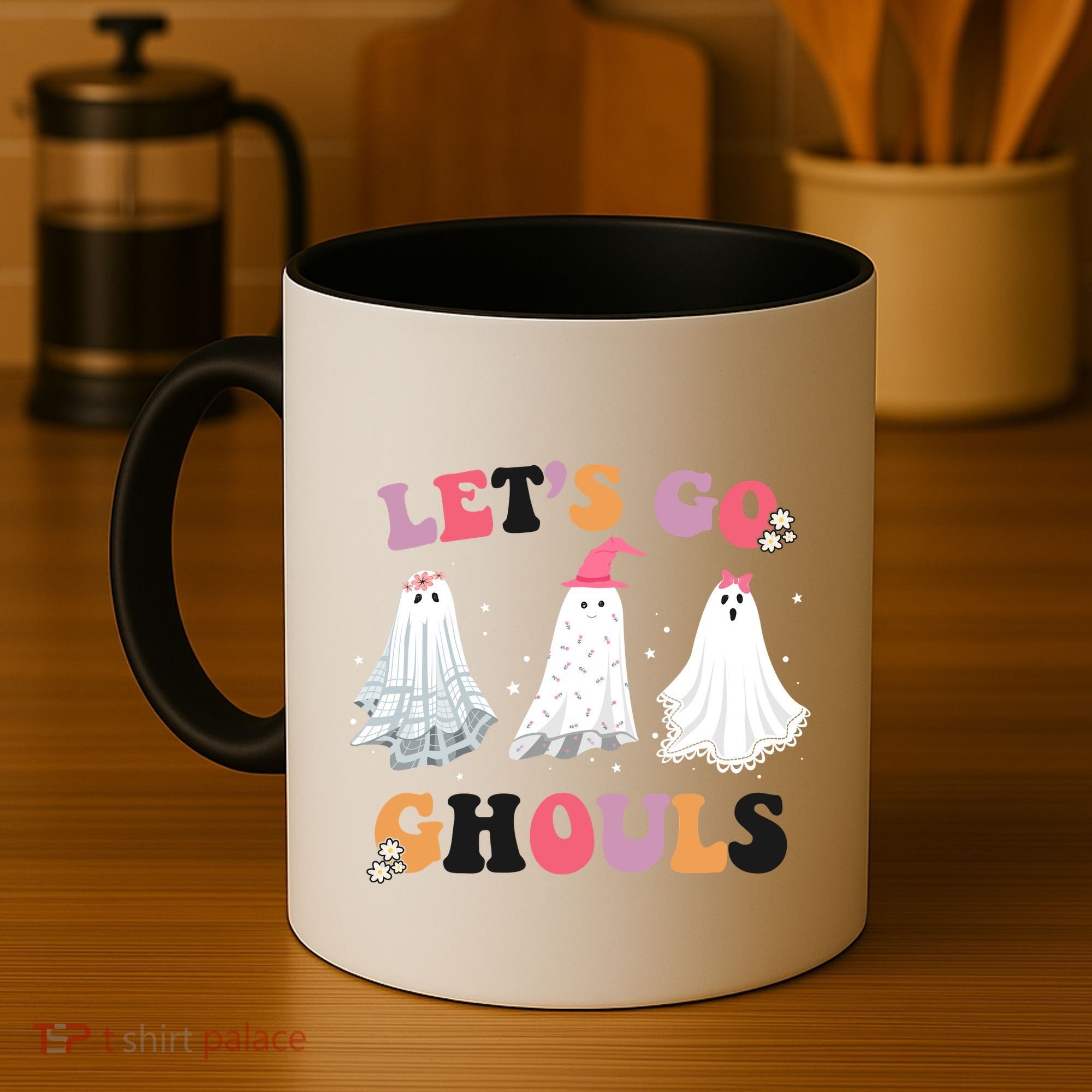 Lets Go Ghouls Cute Halloween Girl Squad Coffee Mug