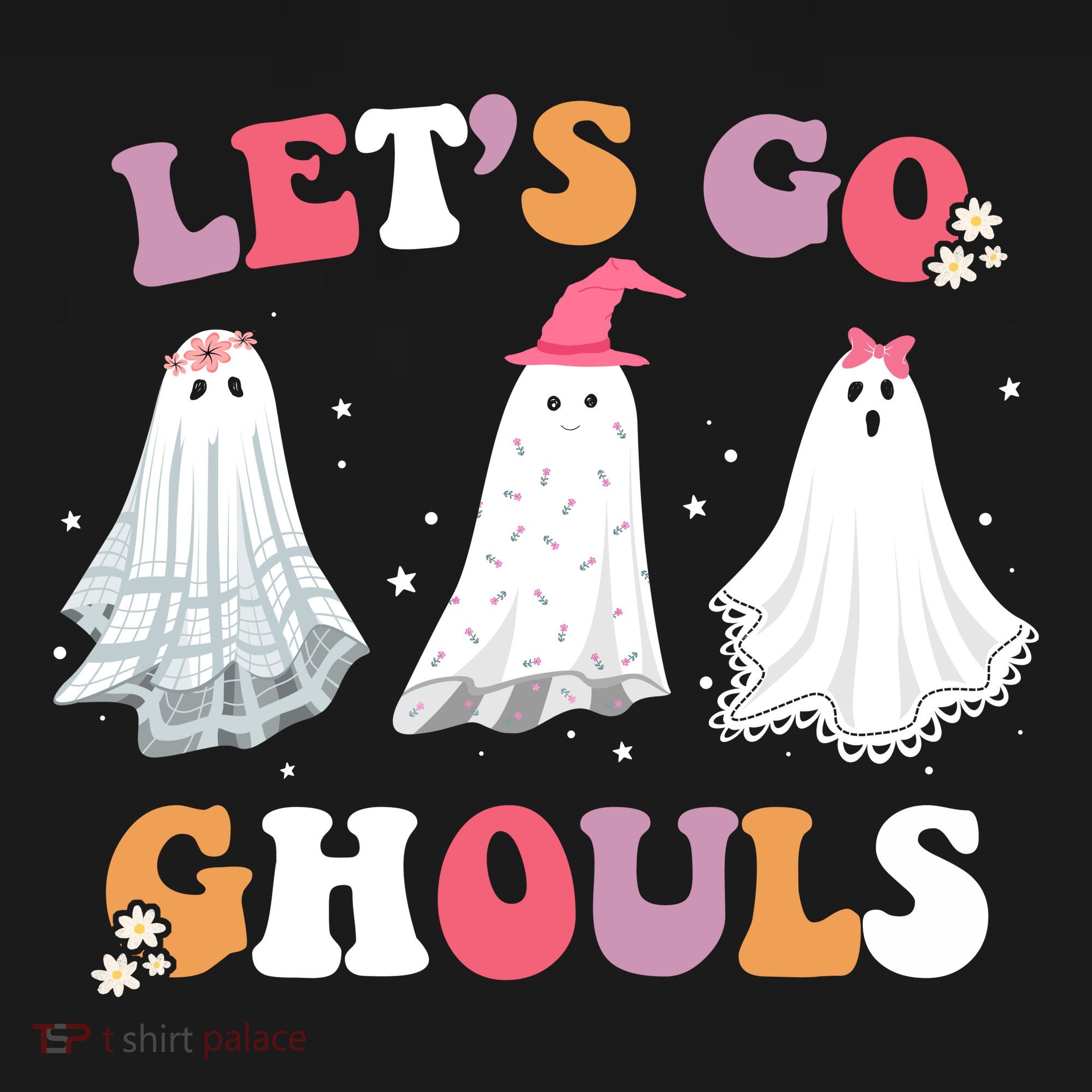 Lets Go Ghouls Cute Halloween Girl Squad Women's Hoodie