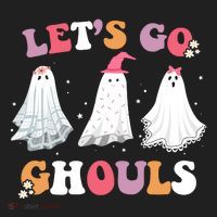 Lets Go Ghouls Cute Halloween Girl Squad Hat thumb 2