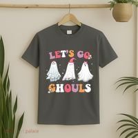 Lets Go Ghouls Cute Halloween Girl Squad T-Shirt thumb 2