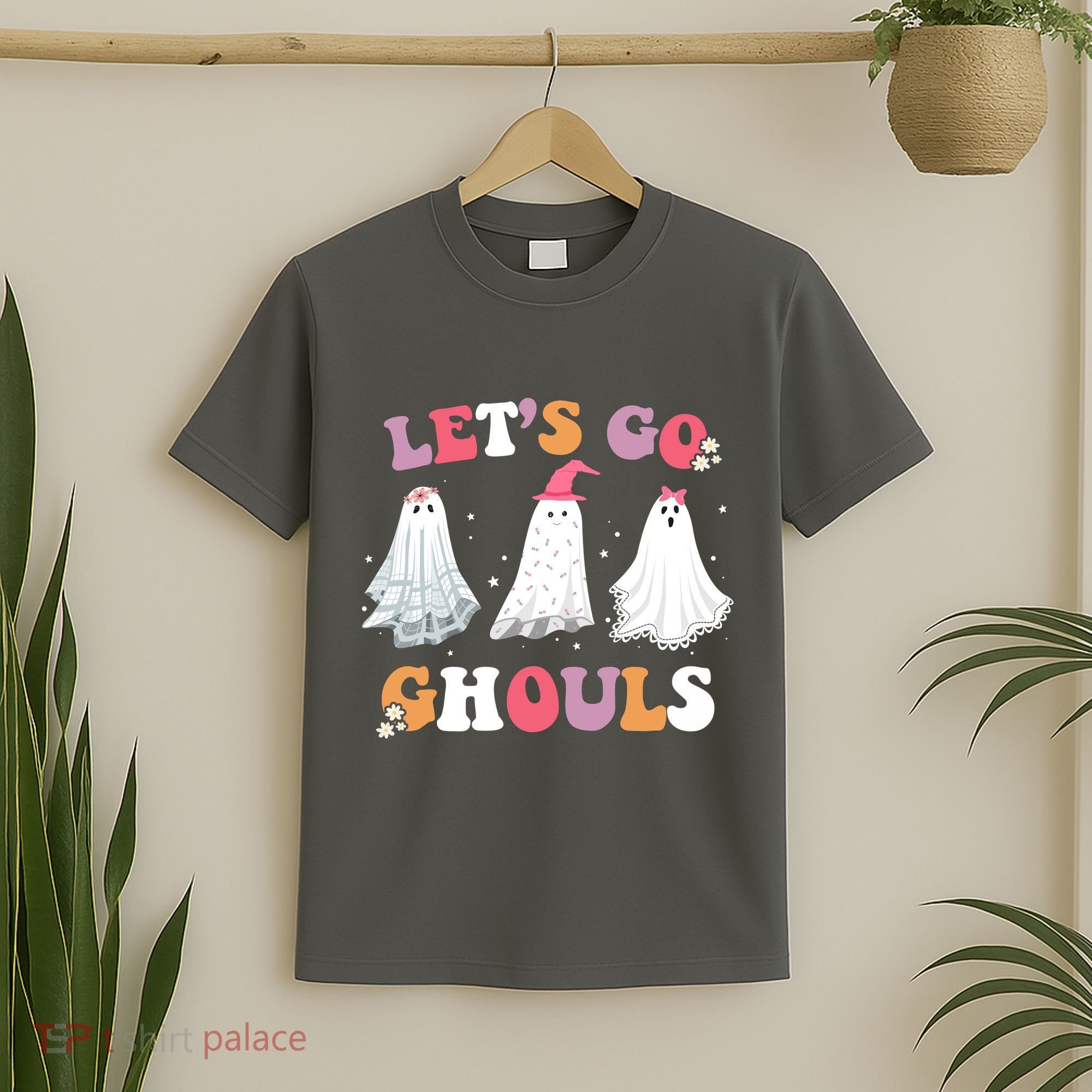 Lets Go Ghouls Cute Halloween Girl Squad T-Shirt