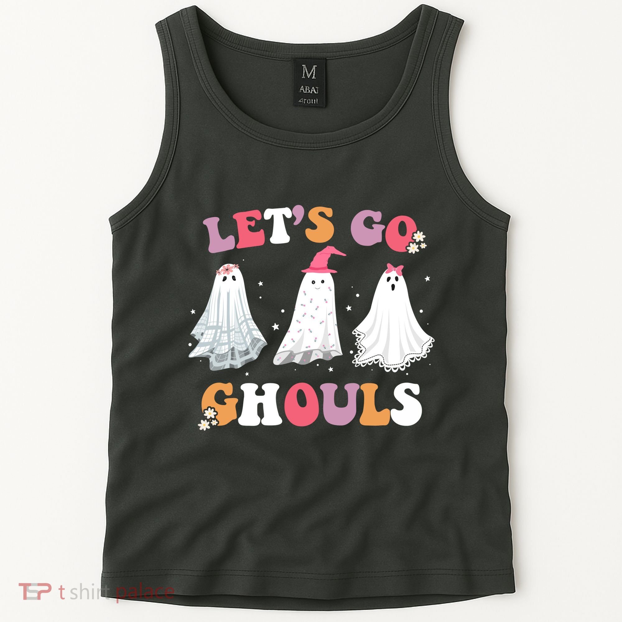 Lets Go Ghouls Cute Halloween Girl Squad Tank Top