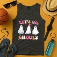 Lets Go Ghouls Cute Halloween Girl Squad Tank Top thumb 4