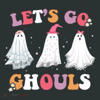 Lets Go Ghouls Cute Halloween Girl Squad Tank Top thumb 6