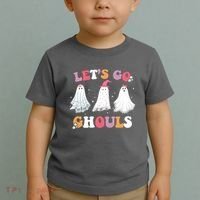 Lets Go Ghouls Cute Halloween Girl Squad Toddler T-Shirt thumb 2