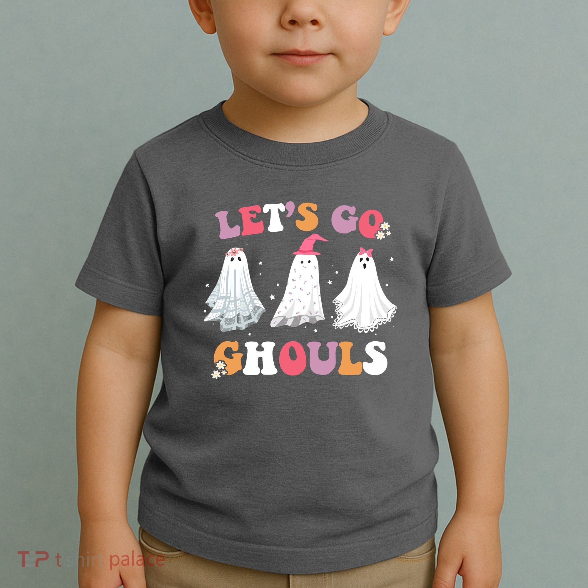 Lets Go Ghouls Cute Halloween Girl Squad Toddler T-Shirt