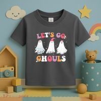 Lets Go Ghouls Cute Halloween Girl Squad Toddler T-Shirt thumb 3