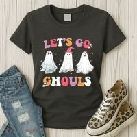 Lets Go Ghouls Cute Halloween Girl Squad Women's T-Shirt thumb 3