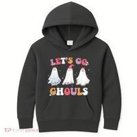 Lets Go Ghouls Cute Halloween Girl Squad Kids Hoodie thumb 0
