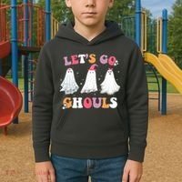 Lets Go Ghouls Cute Halloween Girl Squad Kids Hoodie thumb 2