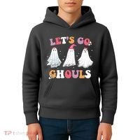 Lets Go Ghouls Cute Halloween Girl Squad Kids Hoodie thumb 4