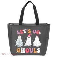 Lets Go Ghouls Cute Halloween Girl Squad Tote Bag thumb 0